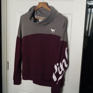 Pink cowel neck sweater